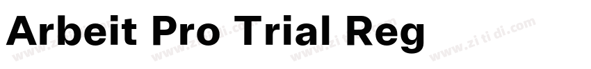 Arbeit Pro Trial Reg字体转换